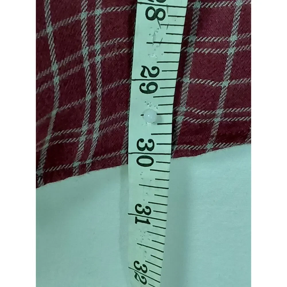 J.Crew Workshirt Red Collared Plaid Button-Up Shirt Men Size XL